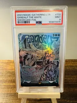Magic the Gathering Gandalf the White Borderless Foil Showcase PSA 9 #732 2023 - Image 1