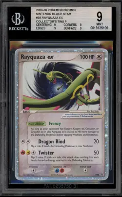 Pokemon Rayquaza ex Collector's Tins Black Star Holo Promo #039 BGS 9 Mint - Image 1