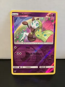 Meloetta 104/214 Reverse Holo Rare Pokemon Lost Thunder - Image 1