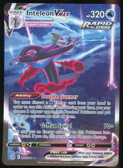 Pokemon TCG Inteleon VMAX Holo Secret Rare Full Art SW&SH Fusion Strike 266/264 - Image 1