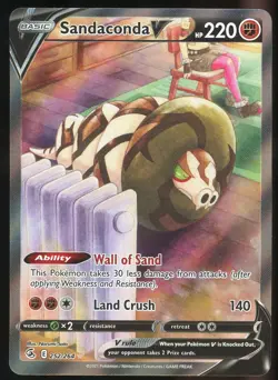 Pokemon TCG Sandaconda V Holo Ultra Rare Full Art SW&SH Fusion Strike 252/264 NM - Image 1