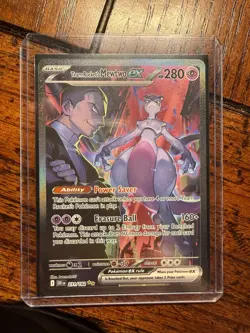 Pokemon TCG Team Rockets Mewtwo EX Special Illustration Destined Rivals - Image 1