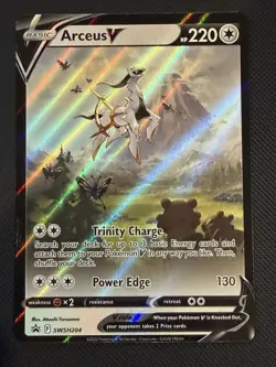 Pokemon TCG Arceus v SWSH204 Sword & Shield Promo NM Condition - Image 1