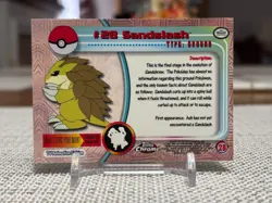 2000 Topps Chrome Pokemon #28 Sandslash (Chrome) NM - Image 2