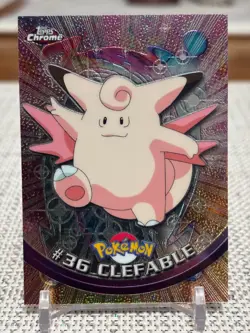 2000 Topps Chrome Pokemon #36 Clefable (Chrome) NM - Image 1