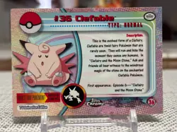 2000 Topps Chrome Pokemon #36 Clefable (Chrome) NM - Image 2