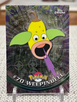 2000 Topps Chrome Pokemon #70 Weepinbell (Chrome) NM - Image 1