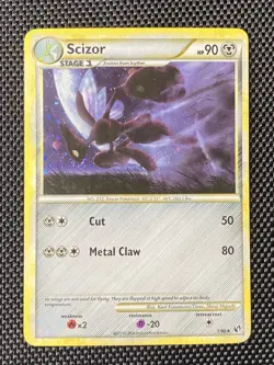 Scizor 7/90 Swirl Holo Rare HGSS Undaunted Pokemon TCG Vintage LP+ - Image 1