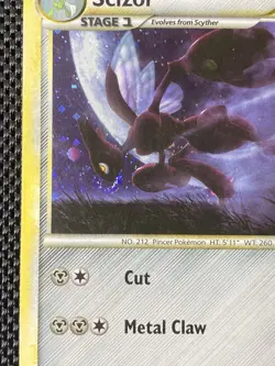 Scizor 7/90 Swirl Holo Rare HGSS Undaunted Pokemon TCG Vintage LP+ - Image 2