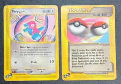Vintage POKEMON Lot Aquapolis Porygon 103a/147 Dual Ball 139/165 HP Non-HOLO - Image 1