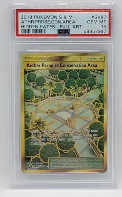 2019 Pokemon S&M Hidden Fates #SV87 PSA GEM MINT 10 Aether Paradise Conservation - Image 1