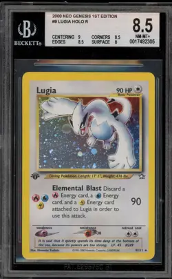 Pokemon Lugia Neo Genesis 1st Edition Holo Rare #9 BGS 8.5 - Image 1