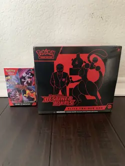Pokemon TCG Destined Rivals Elite Trainer Box ETB + Booster Bundle Lot of 2! New - Image 1