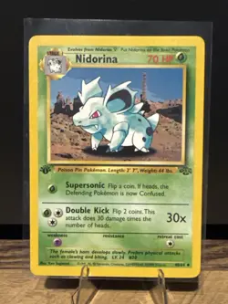 Pokemon 1st Edition Jungle Nidorina 40/64 Uncommon WOTC NM- - Image 1