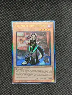 Yugioh! 1x Chamber Dragonmaid RA04-EN032 Ultimate Rare 1st Ed NM - Image 1