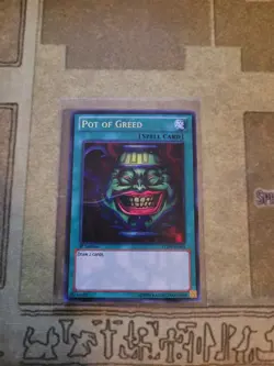 YUGIOH POT OF GREED LCJW-EN061 SECRET 1ST ED NM - Image 1