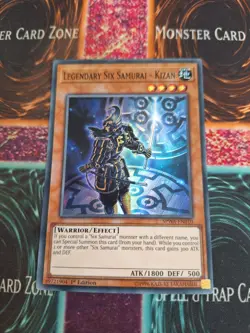 Yu-Gi-Oh! Legendary Six Samurai - Kizan SPWA-EN010 Super Rare 1st Edition NM a1/ - Image 1