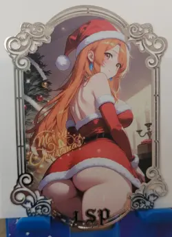 Nami One Piece LSP Goddess Story Limited GOLD METAL CARD Waifu 128/200 Christmas - Image 1
