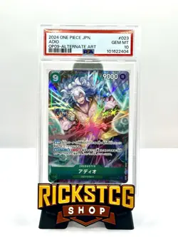 PSA 10 GEM MINT JAPANESE ONE PIECE 2024 ADIO OP09-023 ALTERNATE ART US SELLER - Image 1