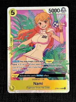 Nami OP08-106 Super Rare Two Legends Foil NM Condition One Piece TCG - Image 1