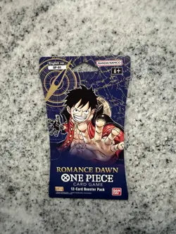 One Piece OP-01 Romance Dawn Sleeved Booster Pack First Wave Pre Errata Sealed - Image 1