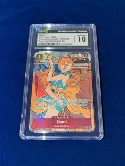 Nami CGC 10 English Version 1st Anniversary Set OP01-016 One Piece Promo - Image 1