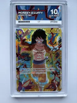 One Piece Monkey D Luffy OP09-119 SEC Emperors In The New World ACE 10 💎 - Image 1