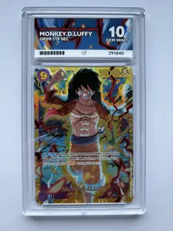 One Piece Monkey D Luffy OP09-119 SEC Emperors In The New World ACE 10 💎 - Image 2