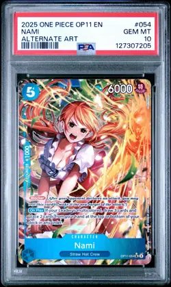 2025 One Piece - Nami (054) (Alternate Art) OP11-054 PSA 10 English - Image 1