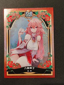 NL-SSR-014 Yae Miko Genshin Impact Goddess Romance Story TCG Holo Anime Card - Image 1
