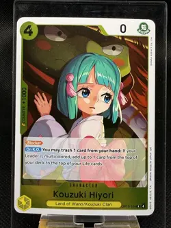 One Piece CCG Kouzuki Hiyori Carrying On His Will R Holo Card OP13-104 NM - Image 1