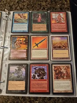 Vintage Magic The Gathering Binder Collection Card Lot MTG 1993-2003 Rares - Image 4