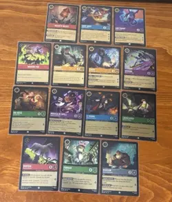 Lot Of 14 FOIL Disney Lorcana Whispers In The Well Cards. Uncommon & Common - Image 1