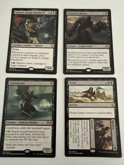 Magic The Gathering MTG Black Rare 4 Card Lot Kazarov Diregraf Gutterbones Never - Image 1