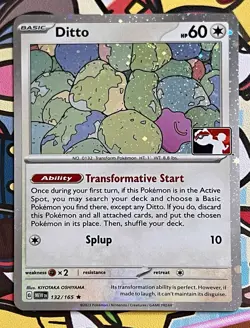 Ditto Pokemon Prize Pack Series 6 Promo Pokemon Card NM/LP Play Stamp Mew 151 - Image 1