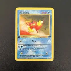 Pokemon TCG Magikarp Team Rocket #47/82 First Edition Card - MP - Image 1