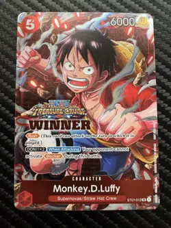 Monkey.D.Luffy (Winner Promo) ST01-012 Treasure Cruise One Piece Bandai Card - Image 1