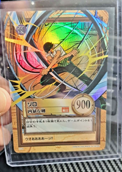 BANDAI One Piece Hyper Battle C114 ZORO HOLO FOIL SCARCE EARLY CARD VINTAGE - Image 1