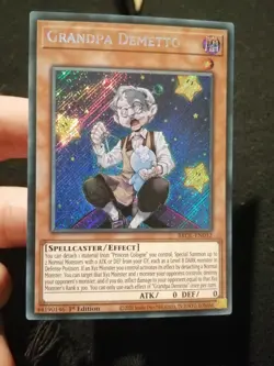 Yugioh Card Grandpa Demetto BROL-EN032 Secret Rare 1st Edition NM - Image 1