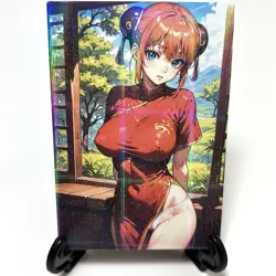 Gintama Kagura Sexy Hot Anime Waifu Girl Doujin Lewd Goddess Story ACG Art Card - Image 1