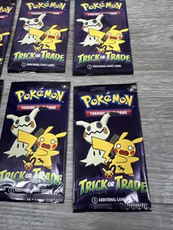 Pokemon Large Card Binder Holds 900 Cards Ash Misty Brock 6 Trick Trade Packs - Image 4