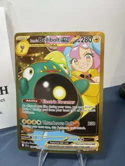 Pokemon TCG Iono's Bellibolt EX Hyper Rare Card 188/159 SV Journey Together 2025 - Image 2