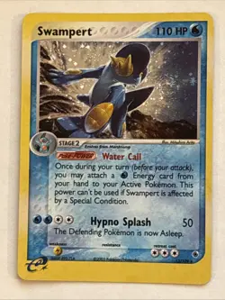 Swampert 13/109 Ruby and Sapphire Holo Pokemon Card Vintage - Image 1
