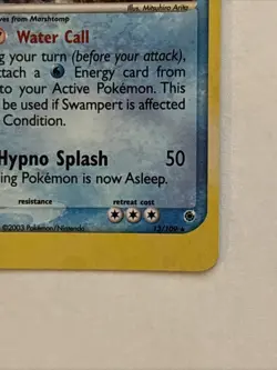 Swampert 13/109 Ruby and Sapphire Holo Pokemon Card Vintage - Image 4