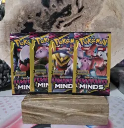 (Lot of 4) Pokemon TCG: Sun And Moon Unified Minds (3-Card) Packs Factory Sealed - Image 1