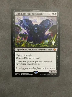 Maha, Its Feathers Night, Promo Stamp - Bloomburrow - Mythic Rare - MTG NM - Image 1