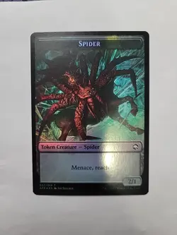 MTG - Spider / Faerie Dragon Token Foil AFR #007 - Image 1