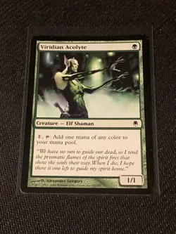 Magic the Gathering Darksteel Viridian Acolyte - Image 1