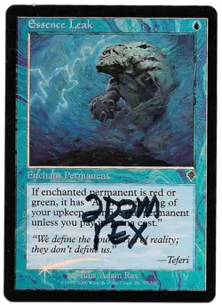 MTG M:tG INVASION Essence Leak FOIL - SIGNED by Adam Rex! - Image 1