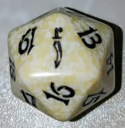 Magic The Gathering Mirrodin Sword Ivory White D20 Spindown Life Counter MTG - Image 1